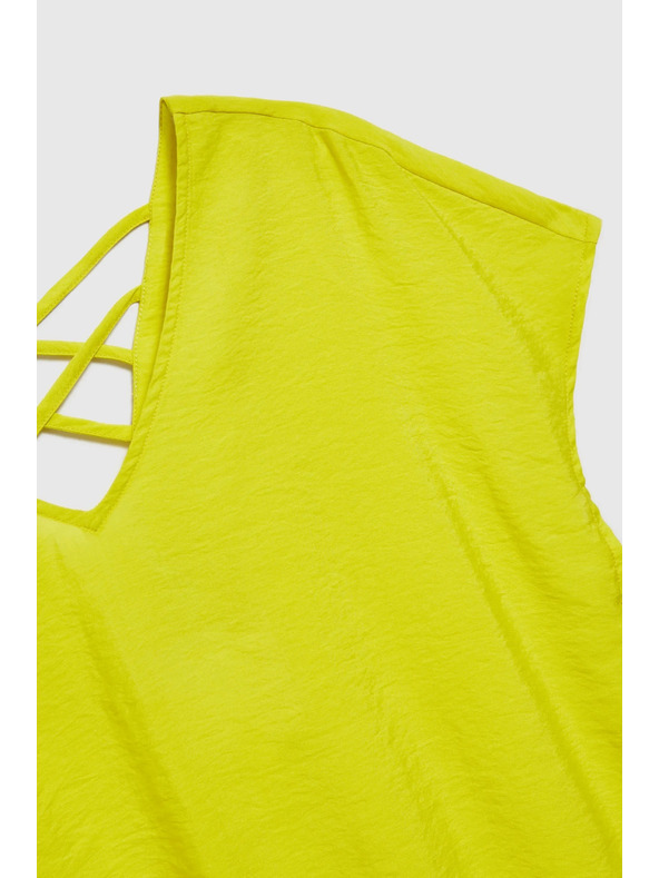 Moodo Košulja s V-izrezom i vezivanjem u struku limeta Moodo