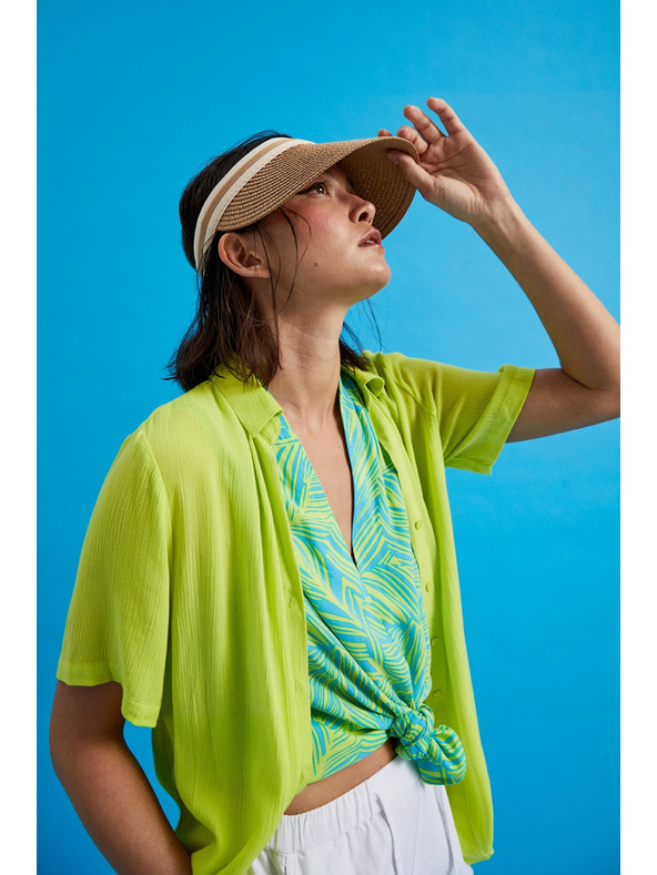 Moodo Limeta zelena košulja s ovratnikom Moodo