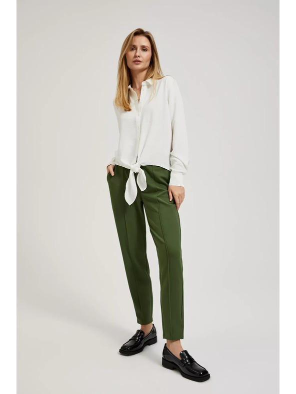 Moodo Košulja s dugim rukavima i vezivanjem bijela Moodo