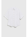 Moodo Bijela košulja s kratkim i širokim rukavima Moodo