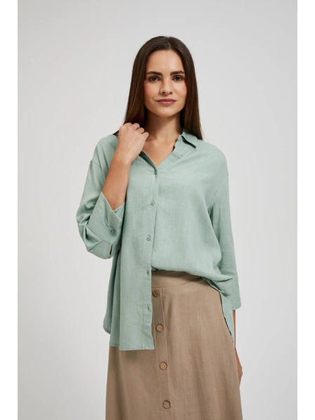 Moodo Lanena košulja maslinasta Moodo