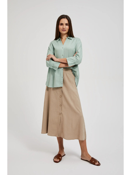 Moodo Lanena košulja maslinasta Moodo