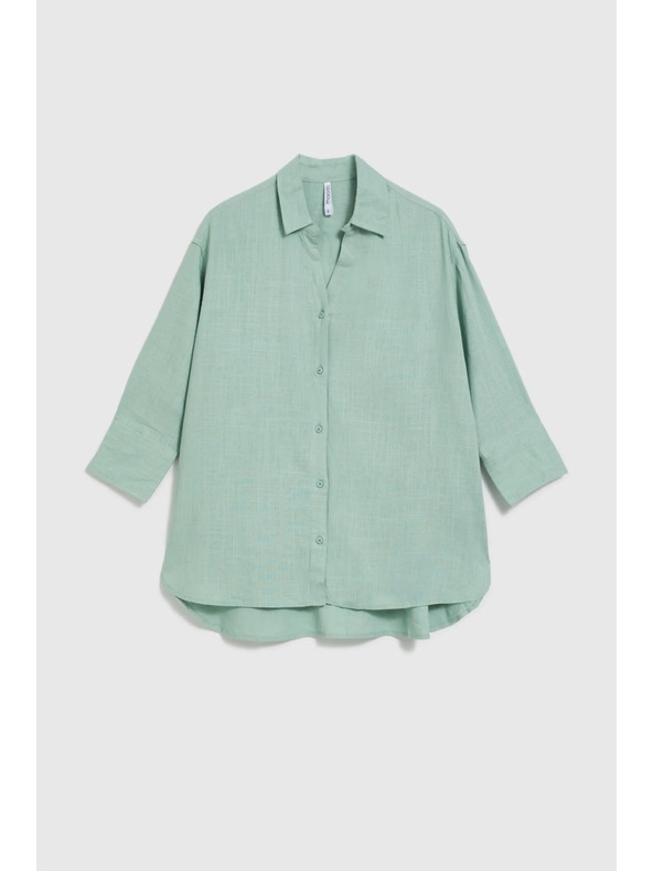 Moodo Lanena košulja maslinasta Moodo