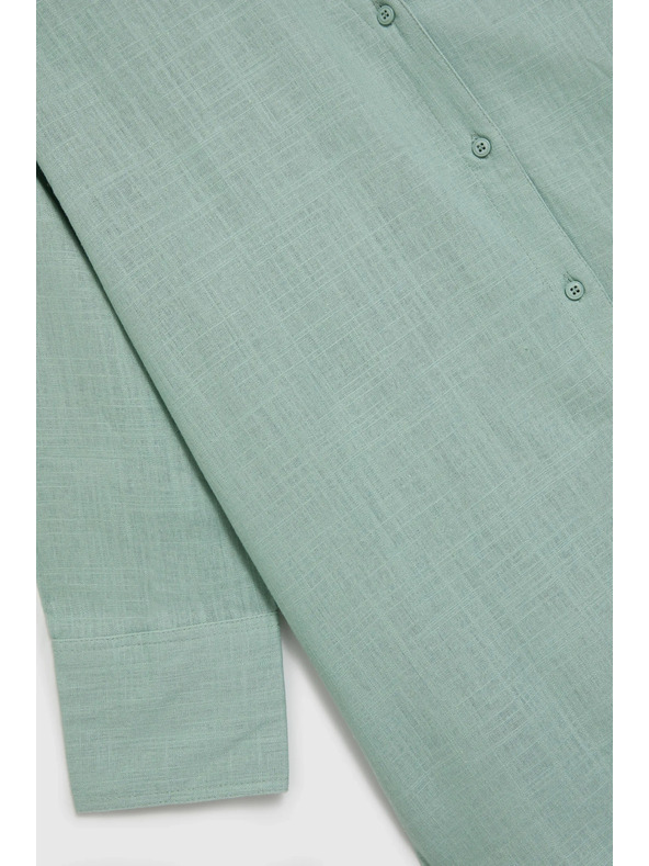 Moodo Lanena košulja maslinasta Moodo