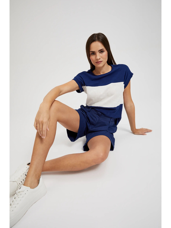 Moodo Tamno plave kratke hlače do koljena Moodo