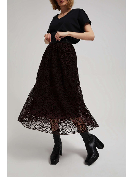 Moodo Proširena midi suknja kestenjasta Moodo