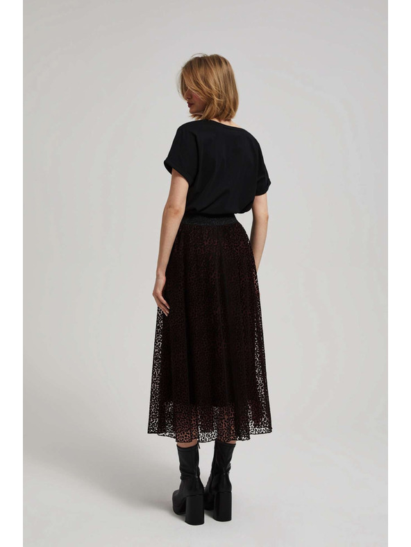 Moodo Proširena midi suknja kestenjasta Moodo