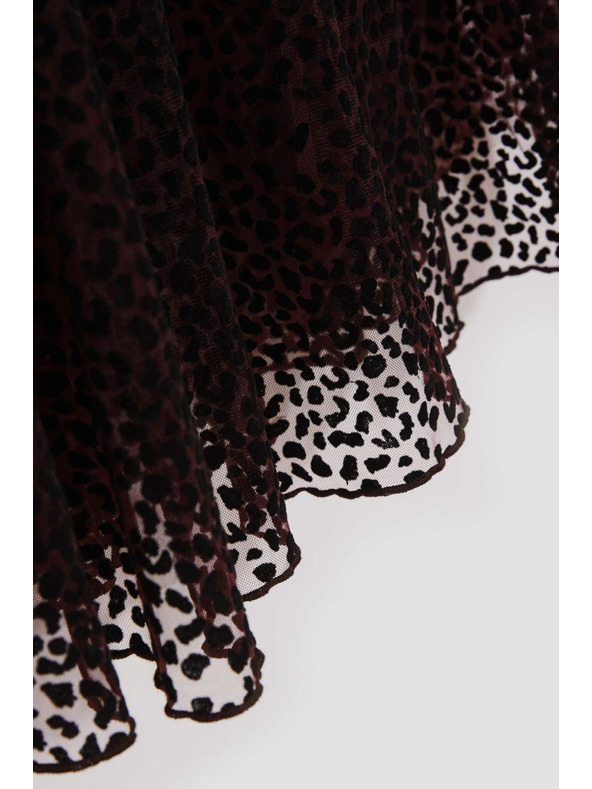 Moodo Proširena midi suknja kestenjasta Moodo