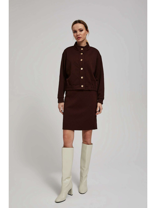 Moodo Uska kestenjasta suknja do koljena Moodo