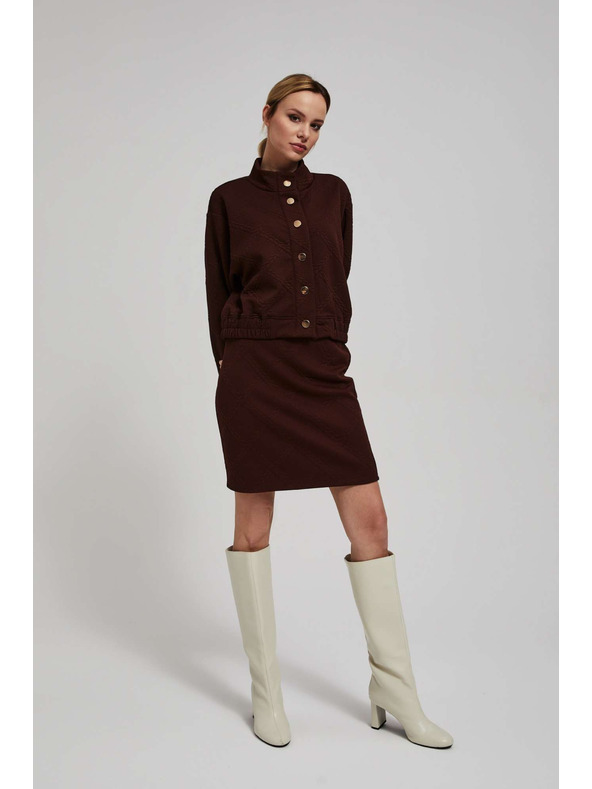 Moodo Uska kestenjasta suknja do koljena Moodo