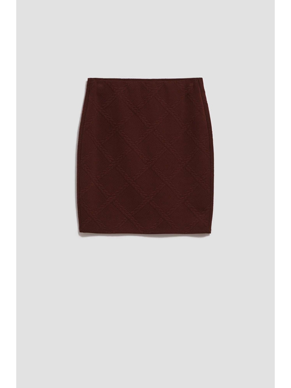 Moodo Uska kestenjasta suknja do koljena Moodo