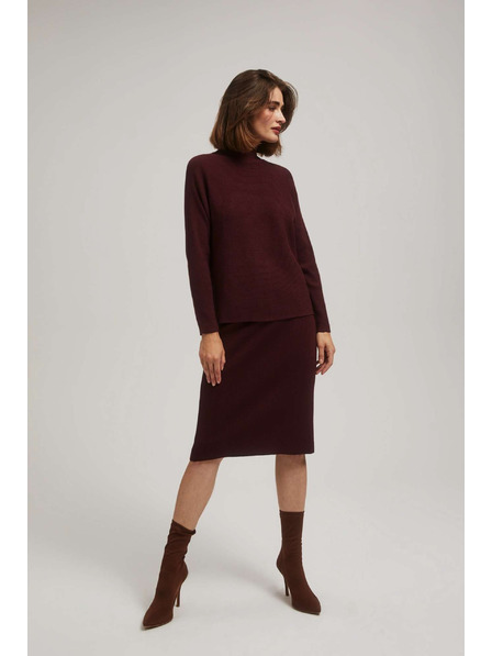 Moodo Uska kestenjasta pletena suknja Moodo