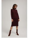 Moodo Uska kestenjasta pletena suknja Moodo