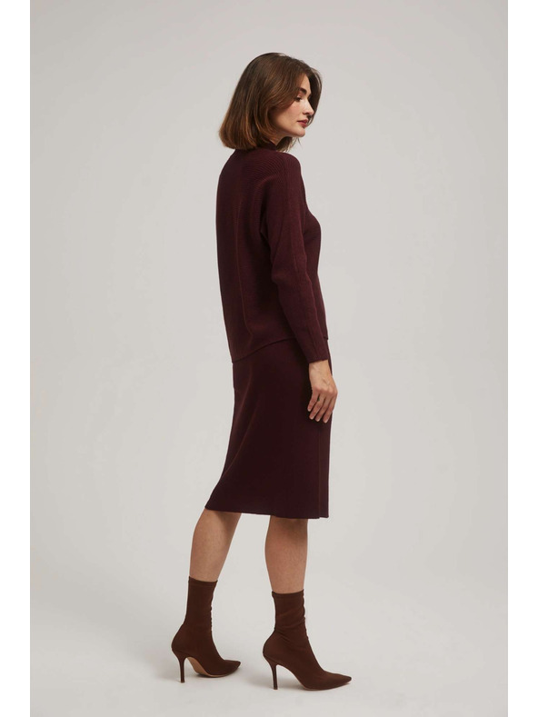 Moodo Uska kestenjasta pletena suknja Moodo