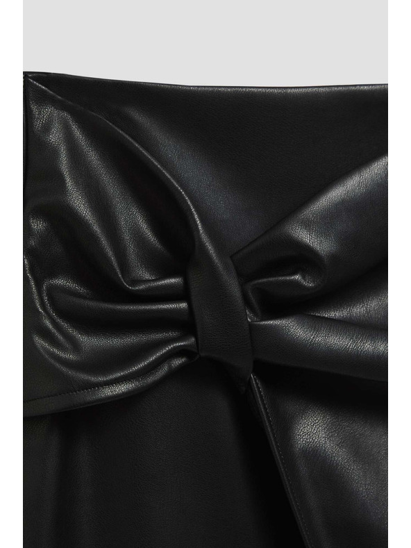 Moodo A-line suknja od imitacije kože crna Moodo