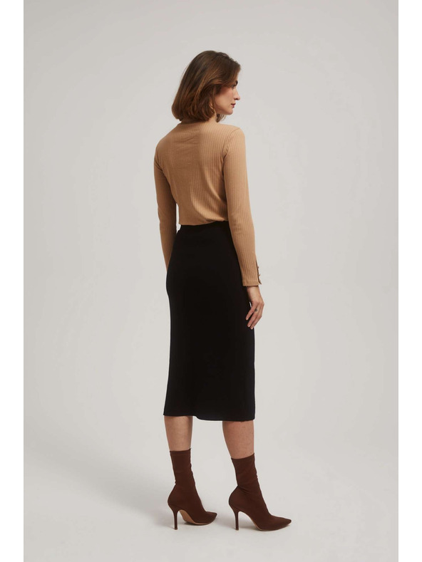 Moodo Midi olovka suknja s prorezom crna Moodo