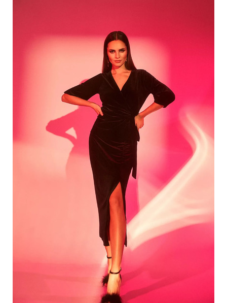 Moodo Baršunasta suknja s prorezom Moodo