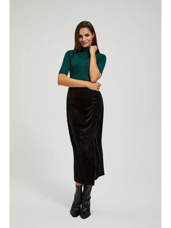 Moodo Baršunasta suknja s prorezom Moodo