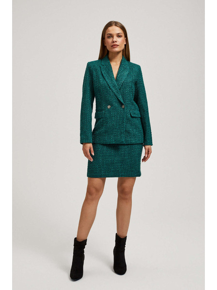 Moodo Suknja u tvid stilu s dekorativnim gumbima smaragdna Moodo