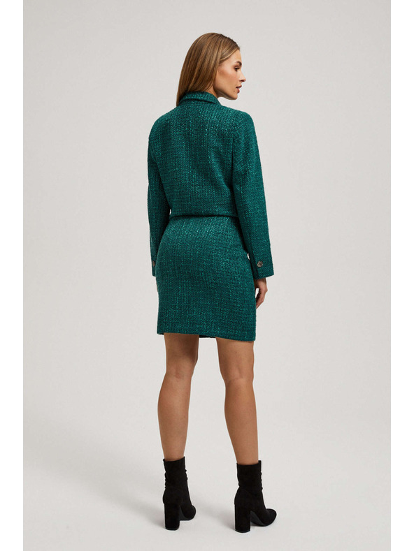 Moodo Suknja u tvid stilu s dekorativnim gumbima smaragdna Moodo