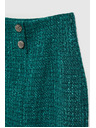 Moodo Suknja u tvid stilu s dekorativnim gumbima smaragdna Moodo