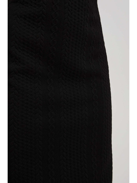 Moodo Olovka suknja s pletenim motivom crna Moodo