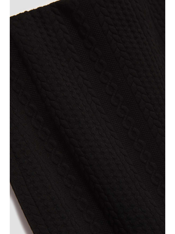 Moodo Olovka suknja s pletenim motivom crna Moodo