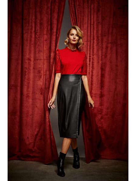 Moodo Midi suknja u imitaciji kože Moodo