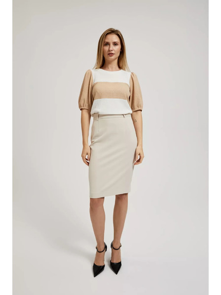 Moodo Glatka olovka suknja do koljena bež Moodo