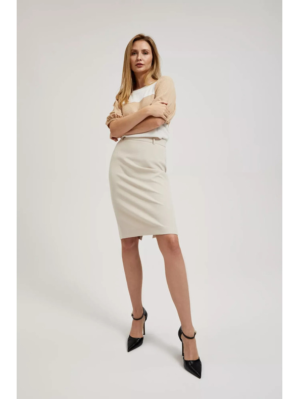 Moodo Glatka olovka suknja do koljena bež Moodo