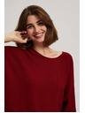 Moodo Pulover šišmiš kroja vinsko crveni Moodo