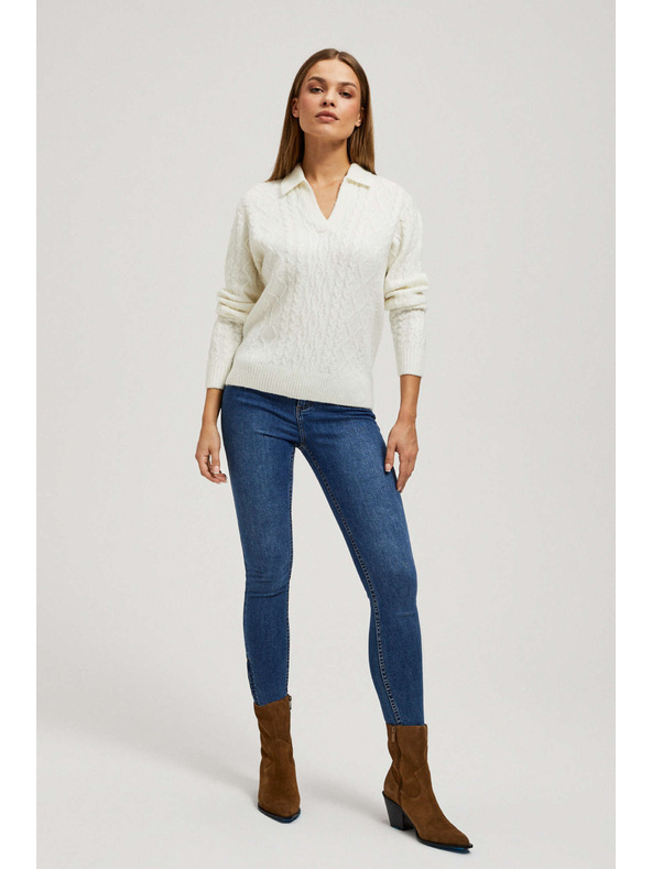 Moodo Pulover s V-izrezom i ovratnikom Moodo