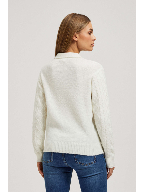 Moodo Pulover s V-izrezom i ovratnikom Moodo