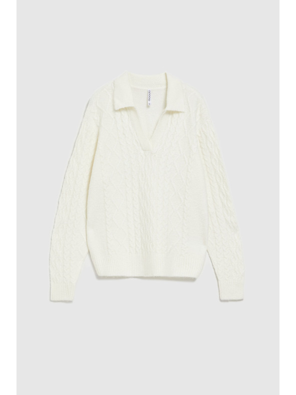 Moodo Pulover s V-izrezom i ovratnikom Moodo