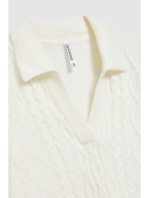 Moodo Pulover s V-izrezom i ovratnikom Moodo