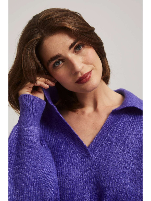 Moodo Pulover s V-izrezom ljubičasti Moodo
