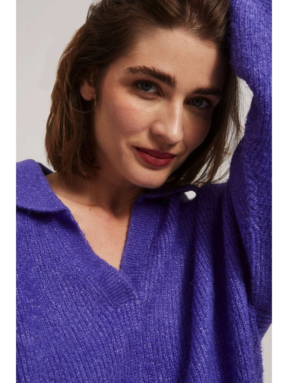 Moodo Pulover s V-izrezom ljubičasti Moodo
