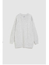 Moodo Pulover s dekorativnim pletenjem svijetlosivi Moodo