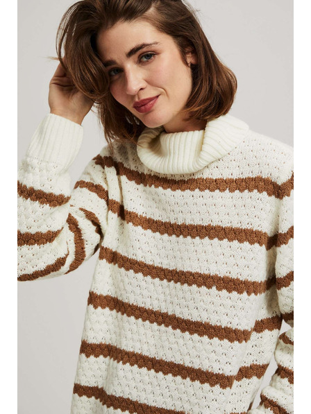 Moodo Pulover s prugama i visokim ovratnikom Moodo