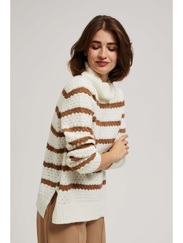 Moodo Pulover s prugama i visokim ovratnikom Moodo