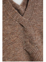 Moodo Pulover s V-izrezom tamno bež Moodo