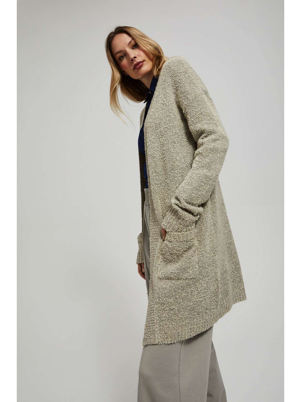 Moodo Dugi kardigan s džepovima pijesak Moodo