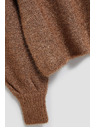 Moodo Pulover s visokim ovratnikom ukrašen metalnom niti bež Moodo