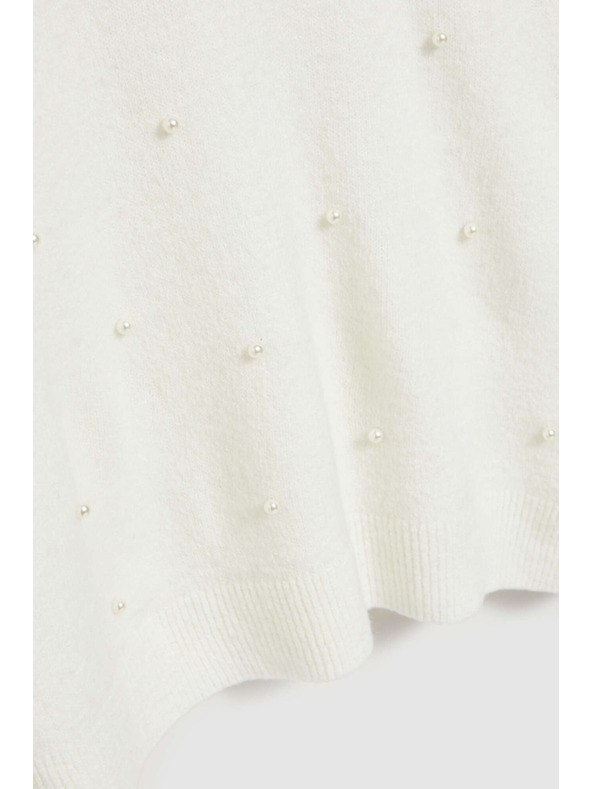 Moodo Pulover s V-izrezom ukrašen perlenim perlicama Moodo