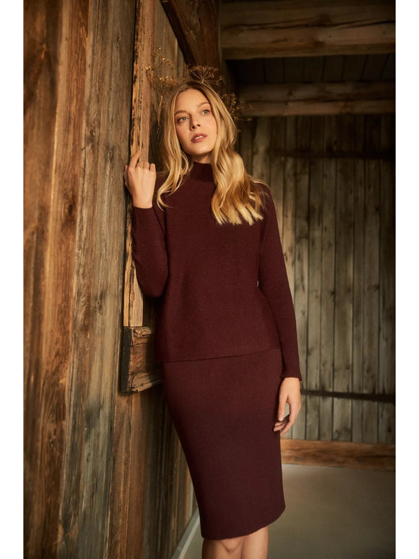 Moodo Pulover šišmiš kroja s visokim ovratnikom Moodo