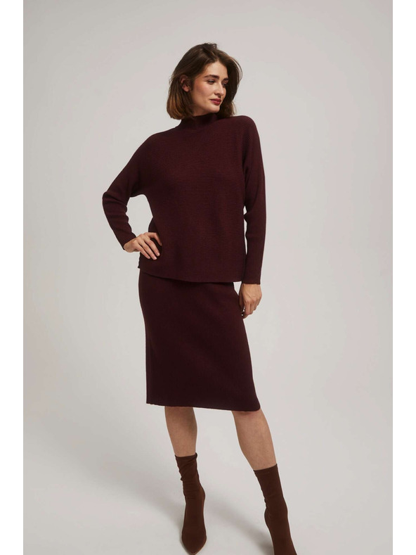 Moodo Pulover šišmiš kroja s visokim ovratnikom Moodo