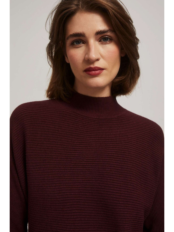 Moodo Pulover šišmiš kroja s visokim ovratnikom Moodo