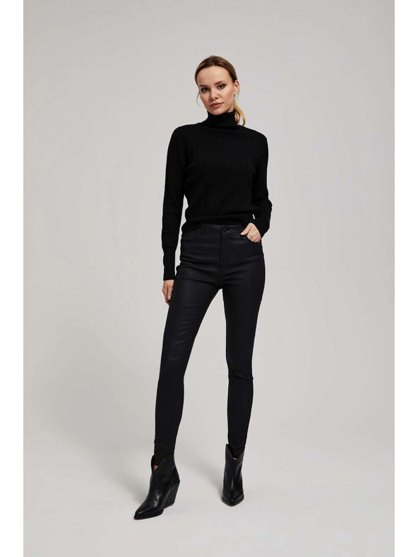 Moodo Tanak pulover s visokim ovratnikom crni Moodo