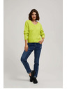 Moodo Limunasto zeleni pulover s V-izrezom Moodo