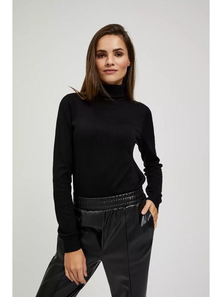 Moodo Crni pulover s roll ovratnikom Moodo